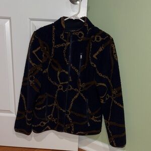 Ralph Lauren Black and Brown Teddy Jacket